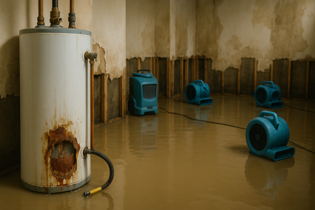 Broken Water Heater Restoration in Des Plaines, IL