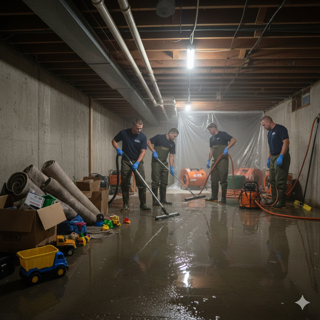 Broken Water Pipe Restoration in Des Plaiens, IL